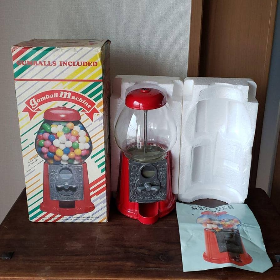 Amazon.co.jp: 希少 ビンテージ ガムボールマシーン 箱 ガラス